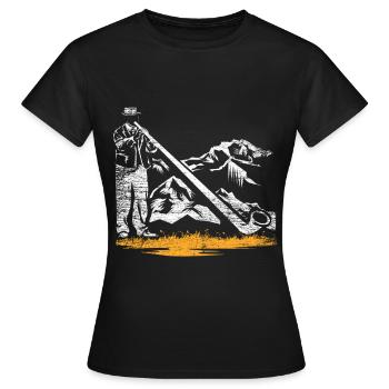 Alpes de cor des Alpes - T-shirt Femme - noir - Devant - AI Model Female 172 dark (172cm)