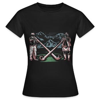 Alpes de cor des Alpes - T-shirt Femme - noir - Devant - AI Model Female 172 dark (172cm)