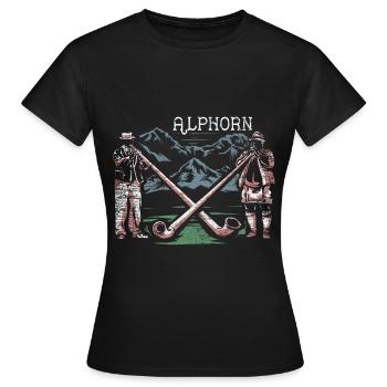Alpes de cor des Alpes - T-shirt Femme - noir - Devant - AI Model Female 172 dark (172cm)