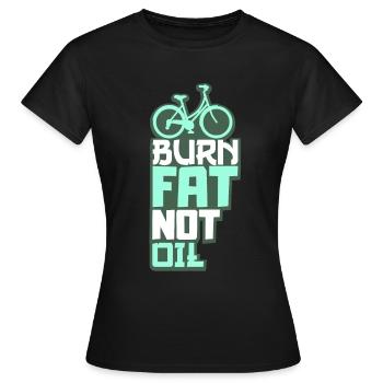 Protection de l'environnement de la bicyclette protection du climat - T-shirt Femme - noir - Devant - AI Model Female 172 dark (172cm)