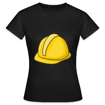Artisan travailleur de la construction casque - T-shirt Femme - noir - Devant - AI Model Female 172 dark (172cm)
