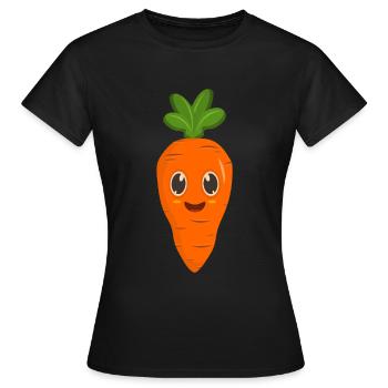 Carotte carotte légume - T-shirt Femme - noir - Devant - AI Model Female 172 dark (172cm)