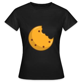 Cookie biscuit - Women's T-Shirt - black - Front - AI Model Female 172 dark (172cm)