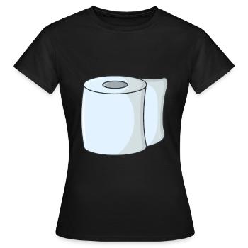 Papier toilette papier toilette - T-shirt Femme - noir - Devant - AI Model Female 172 dark (172cm)