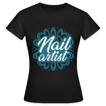 Nail designer nail salon beautician - Women's T-Shirt - black - Front - AI Model Female 172 dark (172cm)