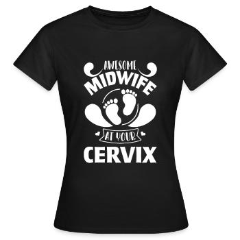 sage-femme - T-shirt Femme - noir - Devant - AI Model Female 172 dark (172cm)