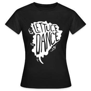 Jeu de mots de danse salade - T-shirt Femme - noir - Devant - AI Model Female 172 dark (172cm)