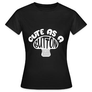 Doux comme un bouton - T-shirt Femme - noir - Devant - AI Model Female 172 dark (172cm)