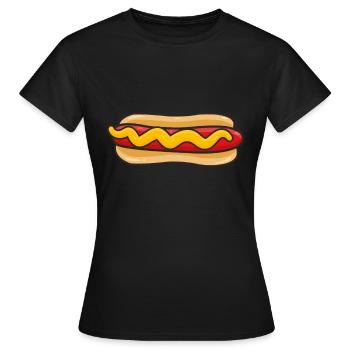 Hot-dog - T-shirt Femme - noir - Devant - AI Model Female 172 dark (172cm)
