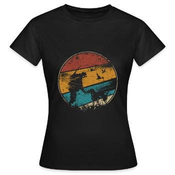 Hunter hunting hunting dog vintage - Women's T-Shirt - black - Front - AI Model Female 172 dark (172cm)