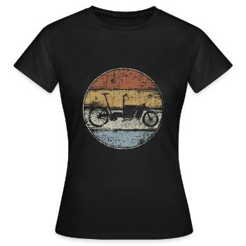 Cargo vélo vélo protection de l'environnement vintage - T-shirt Femme - noir - Devant - AI Model Female 172 dark (172cm)
