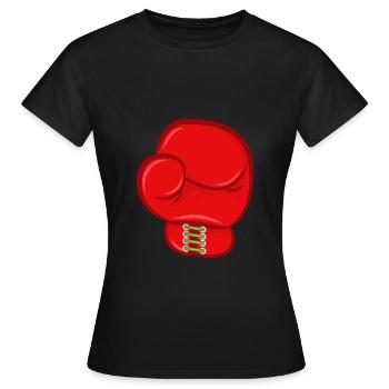 Gant de boxe boxe boxe - T-shirt Femme - noir - Devant - AI Model Female 172 dark (172cm)