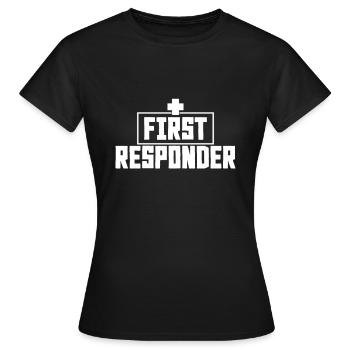 Ersthelfer Rettungsdienst Sanitäter - Frauen T-Shirt - Schwarz - Vorne - AI Model Female 172 dark (172cm)