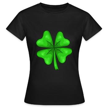 Shamrock bonne chance - T-shirt Femme - noir - Devant - AI Model Female 172 dark (172cm)
