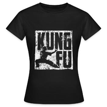 Kung fu - T-shirt Femme - noir - Devant - AI Model Female 172 dark (172cm)