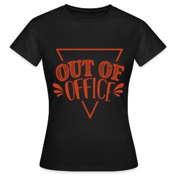 Collègue de travail de bureau - T-shirt Femme - noir - Devant - AI Model Female 172 dark (172cm)