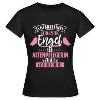 Altenpflegerin - Frauen T-Shirt - Schwarz - Vorne - AI Model Female 172 dark (172cm)