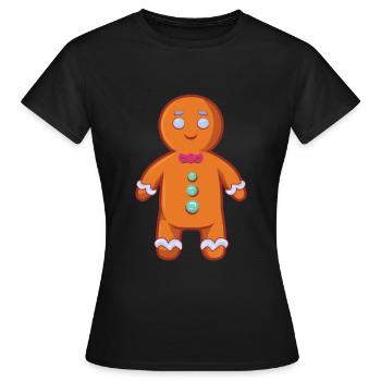 Noël en pain d'épice - T-shirt Femme - noir - Devant - AI Model Female 172 dark (172cm)
