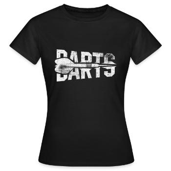 Darts darts - Women's T-Shirt - black - Front - AI Model Female 172 dark (172cm)