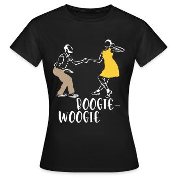 Boogie-Woogie - Frauen T-Shirt - Schwarz - Vorne - AI Model Female 172 dark (172cm)