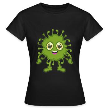 Bakterie Virus - Frauen T-Shirt - Schwarz - Vorne - AI Model Female 172 dark (172cm)