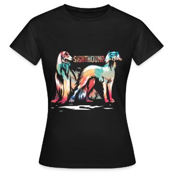 Lévriers - T-shirt Femme - noir - Devant - AI Model Female 172 dark (172cm)