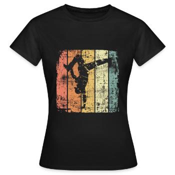 Breakdancer breakdance vintage - T-shirt Femme - noir - Devant - AI Model Female 172 dark (172cm)
