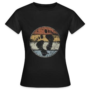 Pieds nus pieds vintage - T-shirt Femme - noir - Devant - AI Model Female 172 dark (172cm)