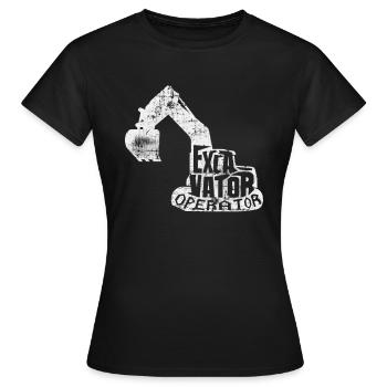 Bagger - Frauen T-Shirt - Schwarz - Vorne - AI Model Female 172 dark (172cm)