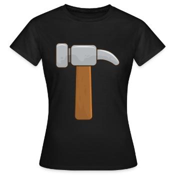 Hammer - Frauen T-Shirt - Schwarz - Vorne - AI Model Female 172 dark (172cm)