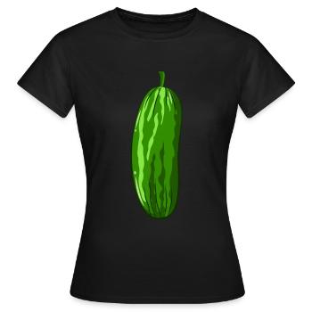 concombre - T-shirt Femme - noir - Devant - AI Model Female 172 dark (172cm)