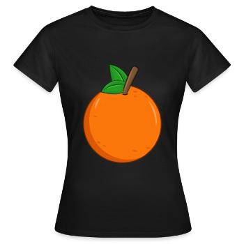 Orange - Frauen T-Shirt - Schwarz - Vorne - AI Model Female 172 dark (172cm)