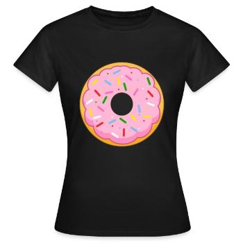 Donut - T-shirt Femme - noir - Devant - AI Model Female 172 dark (172cm)