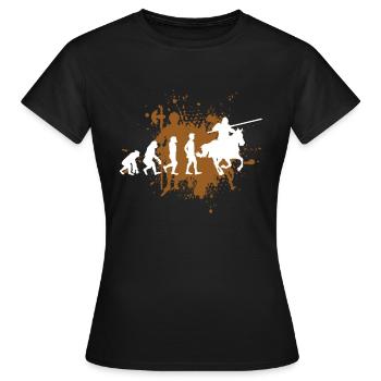 Ritter Reiter Lanze Pferd - Frauen T-Shirt - Schwarz - Vorne - AI Model Female 172 dark (172cm)