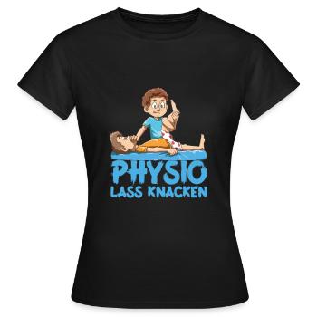 Physio fait craquer Physiothérapeute - T-shirt Femme - noir - Devant - AI Model Female 172 dark (172cm)