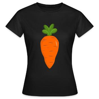 Carotte - T-shirt Femme - noir - Devant - AI Model Female 172 dark (172cm)