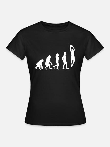 Basketball Evolution - Frauen T-Shirt - Schwarz