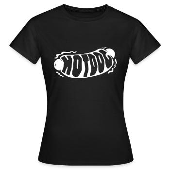 Hot-dog - T-shirt Femme - noir - Devant - AI Model Female 172 dark (172cm)