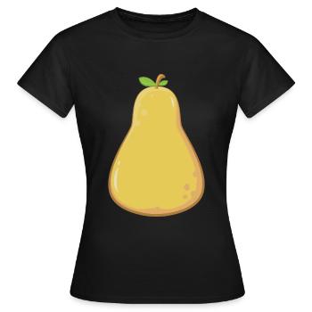 Poire - T-shirt Femme - noir - Devant - AI Model Female 172 dark (172cm)