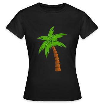 Palme - T-shirt Femme - noir - Devant - AI Model Female 172 dark (172cm)