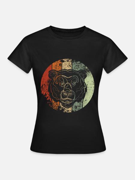 Bär vintage - Frauen T-Shirt - Schwarz