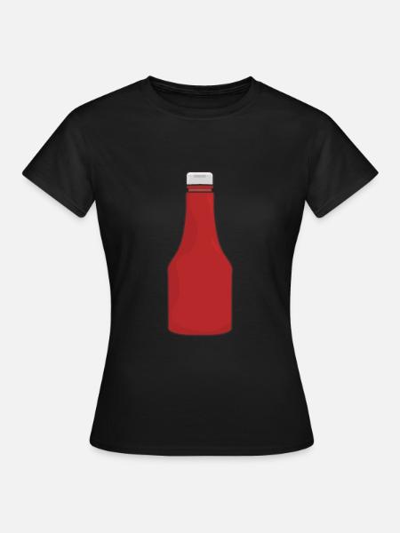 Ketchup - Frauen T-Shirt - Schwarz