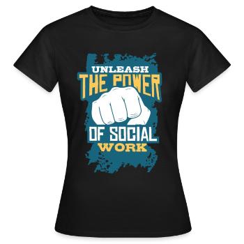 Travailleurs sociaux - T-shirt Femme - noir - Devant - AI Model Female 172 dark (172cm)