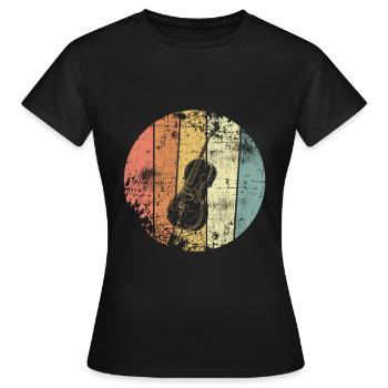 Cello vintage - Frauen T-Shirt - Schwarz - Vorne - AI Model Female 172 dark (172cm)