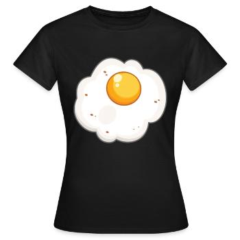 Spiegelei - Frauen T-Shirt - Schwarz - Vorne - AI Model Female 172 dark (172cm)