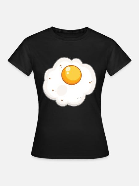 Spiegelei - Frauen T-Shirt - Schwarz