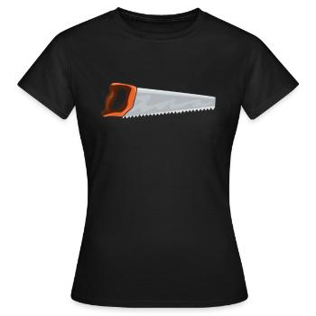 Scie - T-shirt Femme - noir - Devant - AI Model Female 172 dark (172cm)