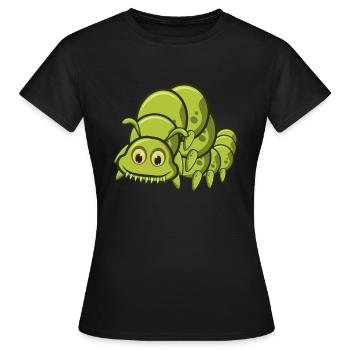 Raupe - Frauen T-Shirt - Schwarz - Vorne - AI Model Female 172 dark (172cm)
