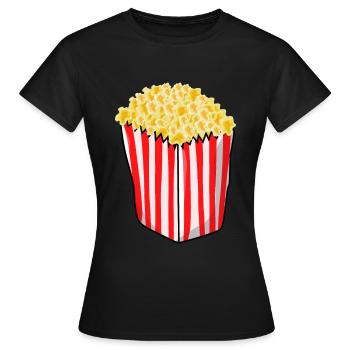 Popcorn - T-shirt Femme - noir - Devant - AI Model Female 172 dark (172cm)