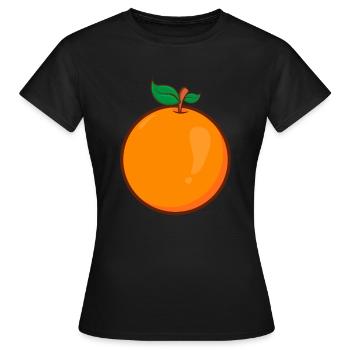 Orange - Frauen T-Shirt - Schwarz - Vorne - AI Model Female 172 dark (172cm)